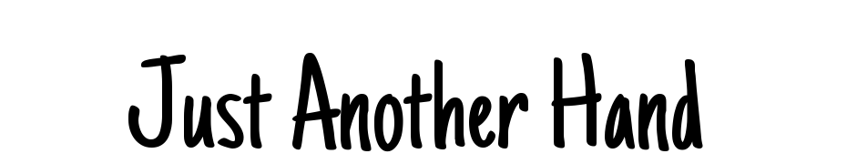 Just Another Hand Font Download Free